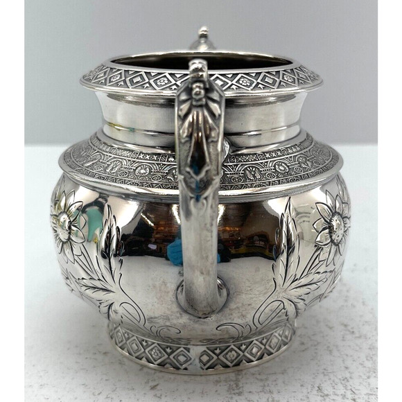 Middletown Plate Co. Quadrupleplate Silver Sugar Canister w/ Handle 1041 - Picture 4 of 9